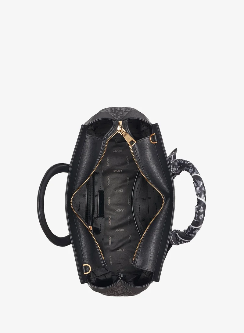 DKNY BLACK LOGO/ BLACK Daisy Medium Satchel Bag for Women | Best Price UAE