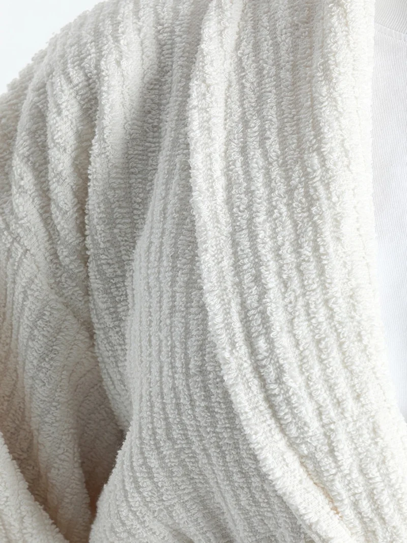 فافورا Line luxury 8 piece family bathrobe set - indigo - cream