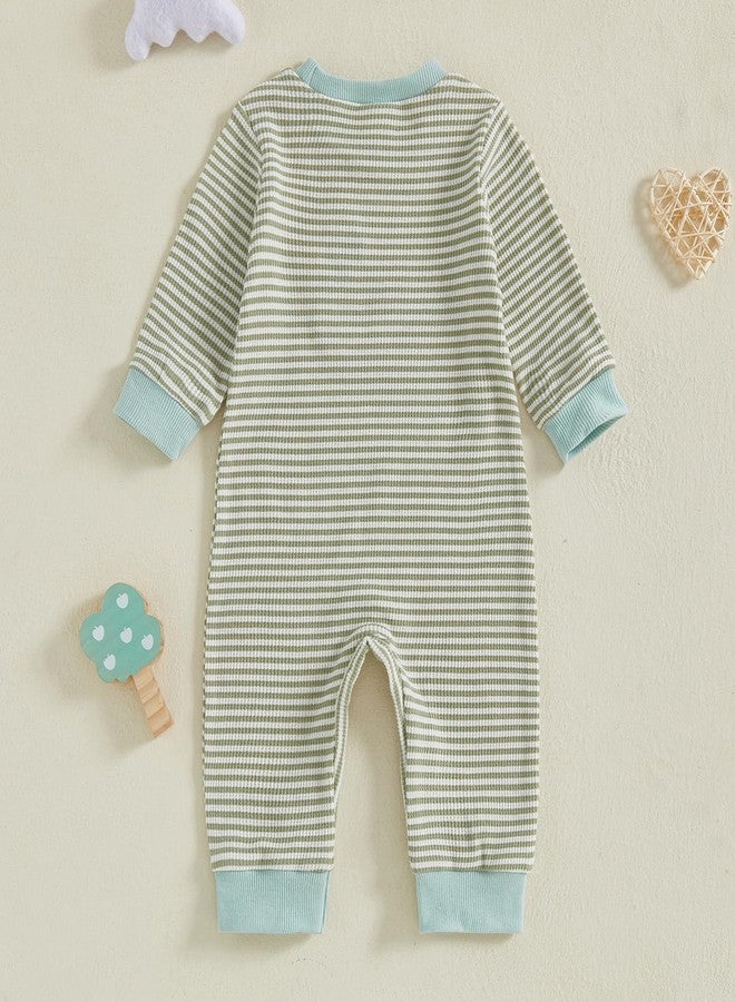 Gureui Newborn Baby Boy Fall Winter Mallard Duck Clothes Long Sleeve Romper Onesie Jumpsuit Infant Hunting Clothes (A Green Duck, 6-12 Months) - Image 4