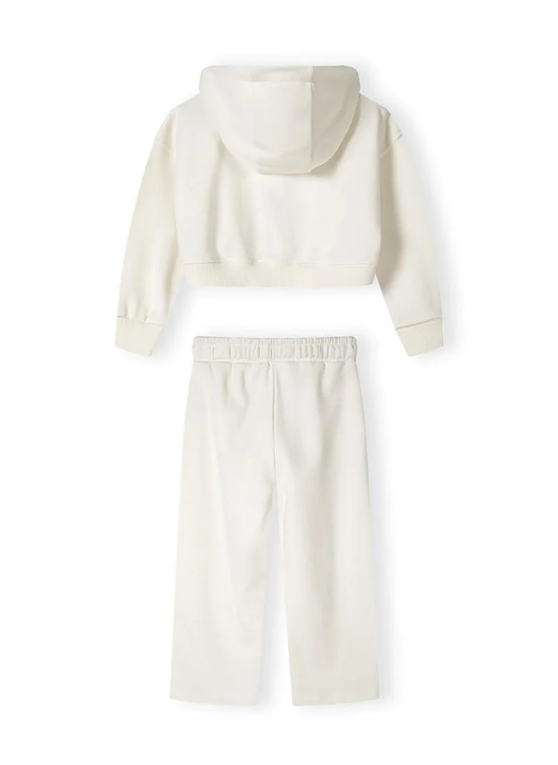 MINOTI Kids Girls Tracksuit Set with Printed Hoodie and Wide-Leg Pants