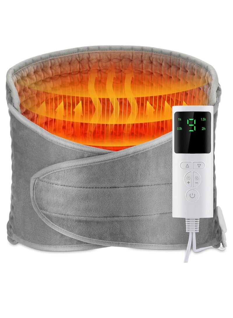 XUN Electric Heating Pad for Back Pain Relief with Adjustable Belt, 9 Heat Levels & 4 Timer Auto Off, Fast Soft Heat Pad for Cramps, Lumbar, Neck, Shoulder – A Warm Gift for Family - Image 1