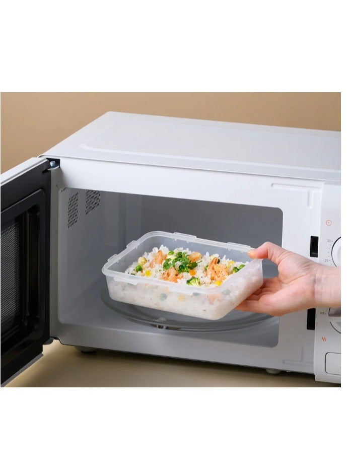 LocknLock حزمة من 3 - حاوية طعام مربعة بسعة 430 مل من لوكن لوك - خالية من BPA، آمنة للاستخدام في الميكروويف، الفريزر، وغسالة الصحون - Image 3