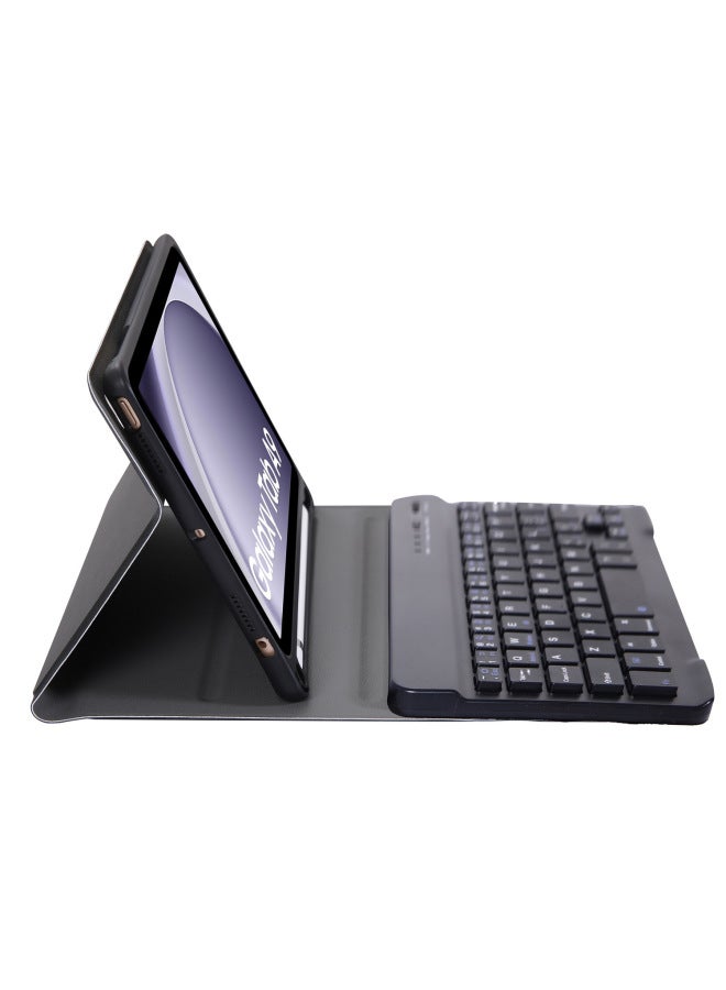 نيوترل مناسب لـ Samsung Tab A9 8.7 بوصة (x110) Tab A11+ - غطاء لوحة مفاتيح بلوتوث وغطاء مع حامل قلم - Image 3
