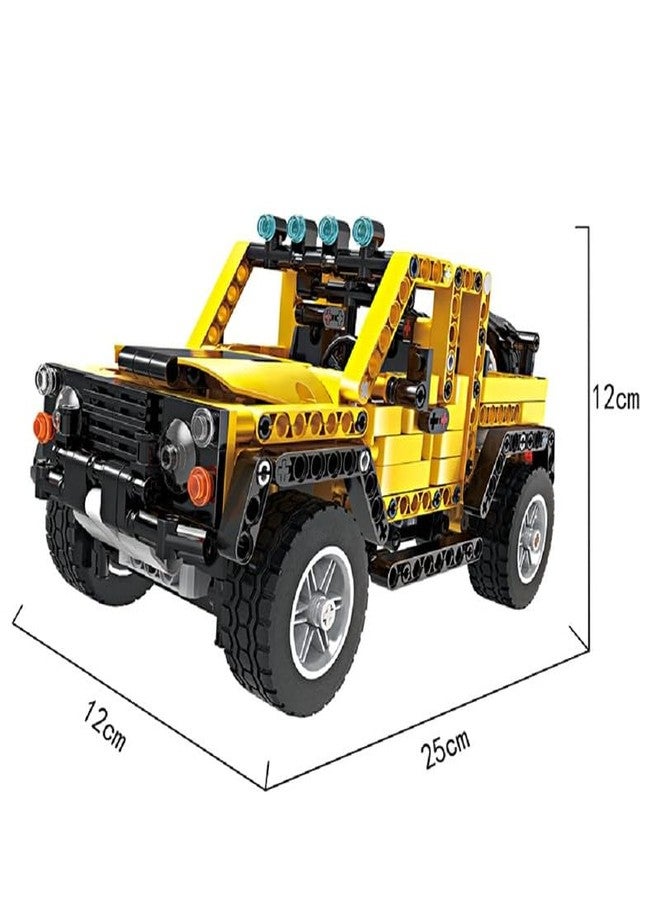 KONIGIN Play Game Off-Road Car Wrangler Toy Building Kit Build A Pickup Car MOC Technique Building Blocks Set and Engineering Toy Model Cars Kits for Kids (491 Pieces) - Image 2