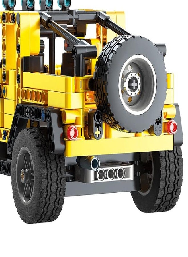 KONIGIN Play Game Off-Road Car Wrangler Toy Building Kit Build A Pickup Car MOC Technique Building Blocks Set and Engineering Toy Model Cars Kits for Kids (491 Pieces) - Image 3