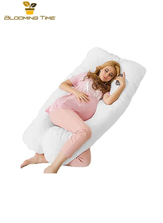 بلومنغ تايم قسط يو شكل مريح وسادة الحمل البوليستر الأبيض  - Image 2