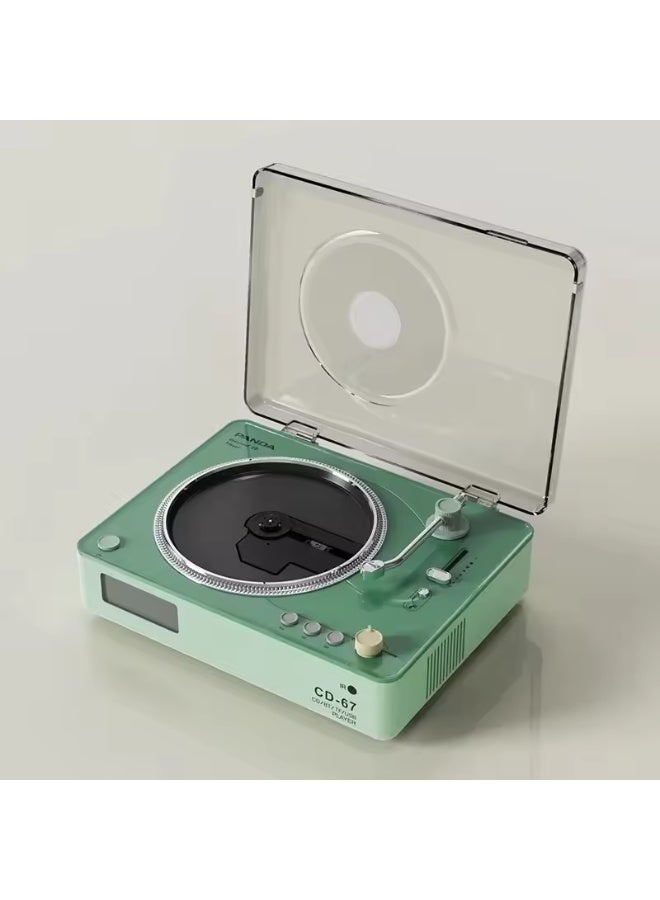 باندا مشغل أقراص باندا CD-67 الكلاسيكي ذو مكبرات الصوت، نظام صوتي يدعم مخرج الصوت/USB/بطاقة TF/بلوتوث 5.0، مشغل منزلي - Image 5