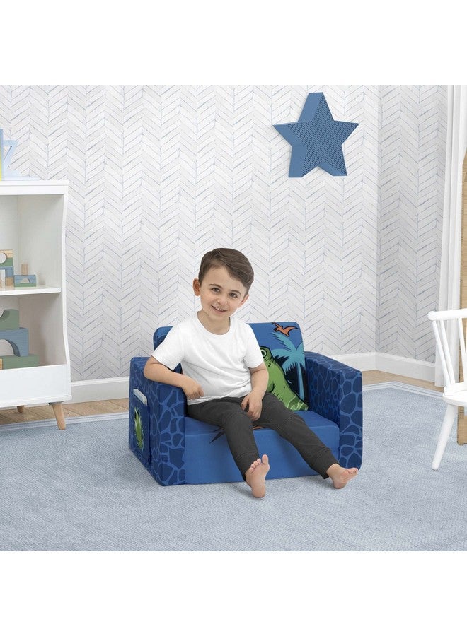 Delta CHILDREN Delta Children Dinosaur Cozee Flip-Out Chair For Relaxing- 2-in-1 Convertible Lightweight,Portable Chair to Lounger for Toddlers & Kids  - Image 2