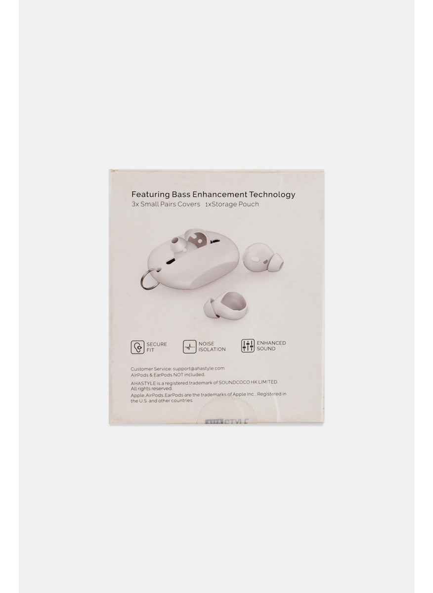 Ahastyle - 3 Pairs Small Airpods And Earpods Soft Silicone Cover, White - Image 1