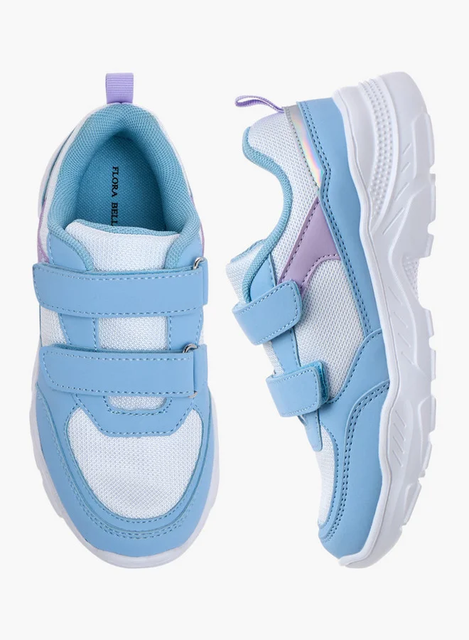 فلورا بيلا من شو إكسبرس Panelled Sneakers with Hook and Loop Closure