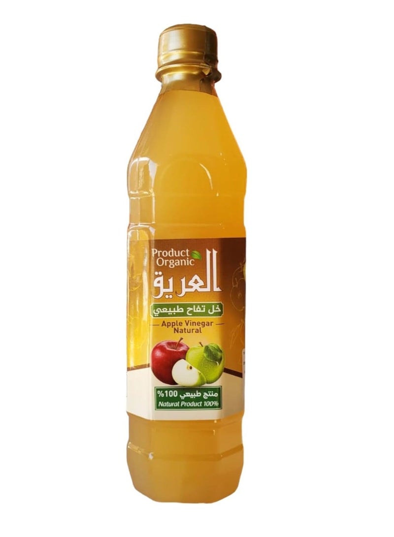Areeq Organic Apple Vinegar Natural – 100% Pure & Healthy – Multi-Purpose 500ml Bottle for Cooking, Salad Dressing, Digestion Support, Immunity Boost & Household Cleaning - Image 1