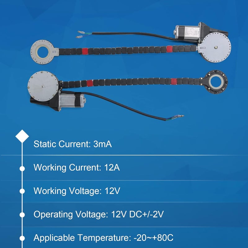 JDMSPEED New Universal Electric Power Window Lift Regulator Conversion Kit with Switches Wiring and Hardware for 2 Door Pickup SUV Truck Van Car - Image 2