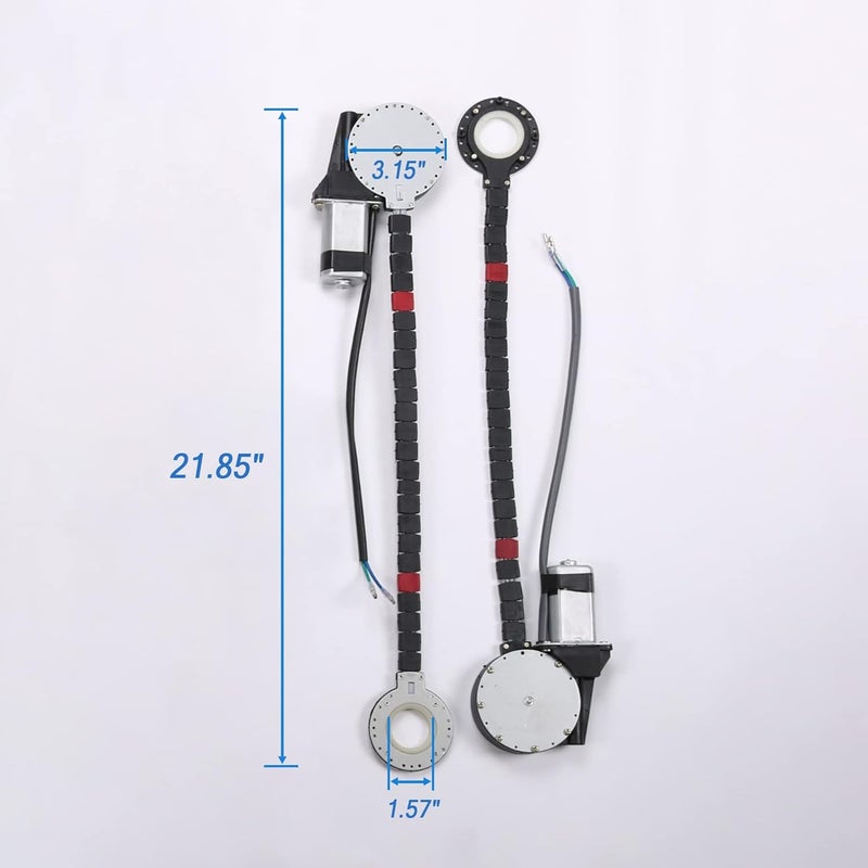 JDMSPEED New Universal Electric Power Window Lift Regulator Conversion Kit with Switches Wiring and Hardware for 2 Door Pickup SUV Truck Van Car - Image 5