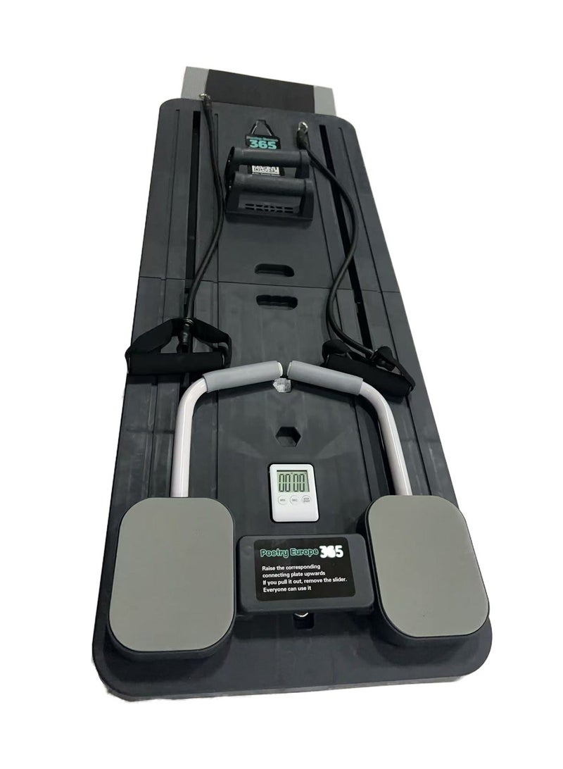 بلاك بيلاتيز متعدد الوظائف مدرب أساسي Abdominal Push-Up Board Anti-Slip Carpet صالة الألعاب الرياضية يوغا ذراع الساق Home Gym Yoga Arm Leg Training Equipment (بالإنجليزية) - Image 5