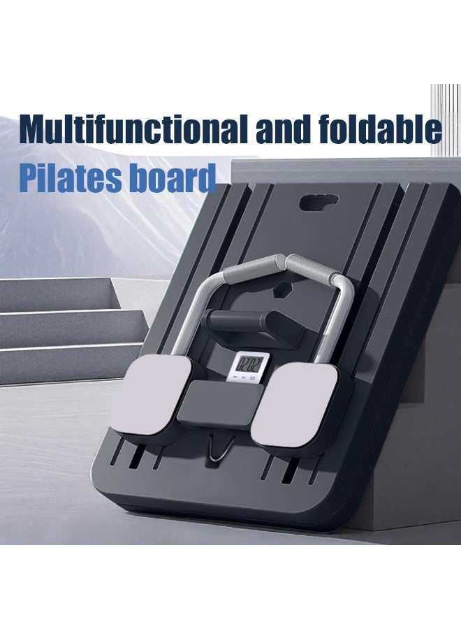 بلاك بيلاتيز متعدد الوظائف مدرب أساسي Abdominal Push-Up Board Anti-Slip Carpet صالة الألعاب الرياضية يوغا ذراع الساق Home Gym Yoga Arm Leg Training Equipment (بالإنجليزية) - Image 1