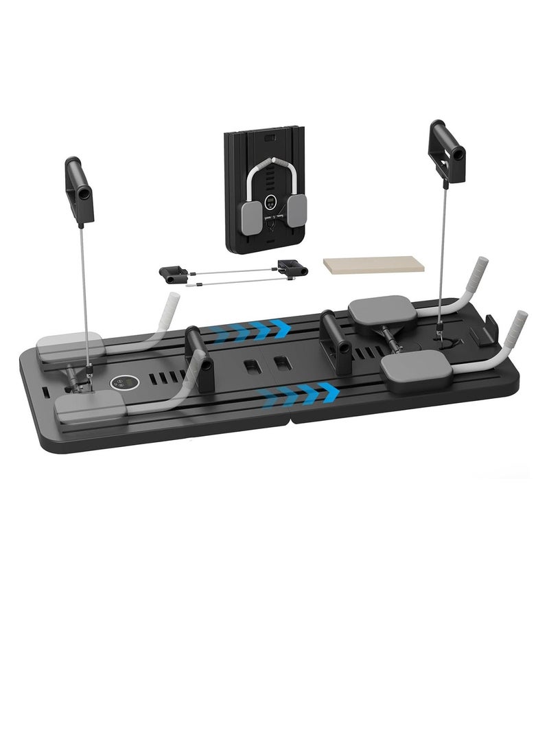 بلاك بيلاتيز متعدد الوظائف مدرب أساسي Abdominal Push-Up Board Anti-Slip Carpet صالة الألعاب الرياضية يوغا ذراع الساق Home Gym Yoga Arm Leg Training Equipment (بالإنجليزية) - Image 3