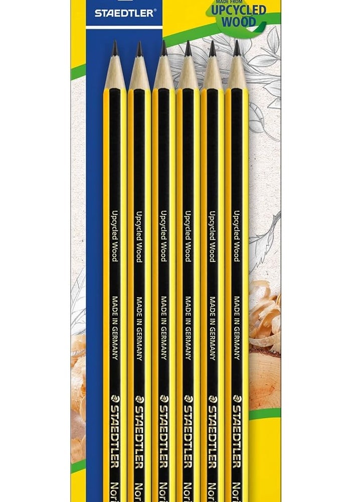 Staedtler Noris HB Pencils - Pack of 6, Made from Recycled Wood - Image 1