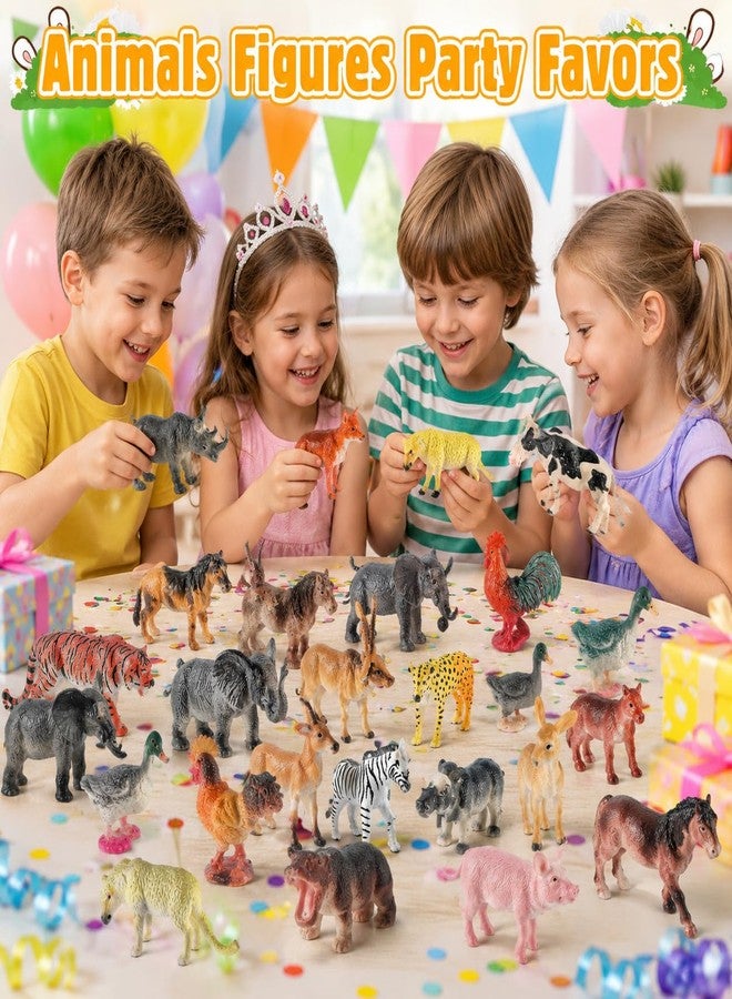 KIZZYEA 24PCS Animal Figures Set for Kids, Realistic Wild & Farm Animals Toy Playset with Elephant, Tiger, Cow, Horse, Educational Learning Safari Zoo Farm Animal Toys for Toddlers Boys Girls - Image 5