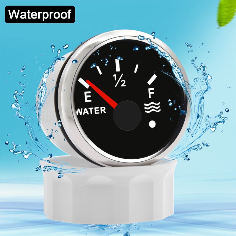 Generic KAOLALI Water Level Gauge, Water Level Indicator 52mm/2in Water Level Gauges 9‑30V DC Water Tank Gauge for Boat RV Camper  - Image 2