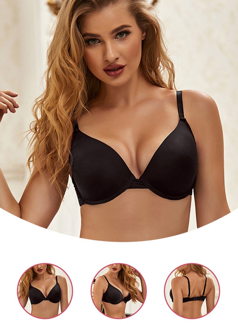 Women Classic Smooth Bra Full Figure Everyday T Shirt Comfort Bra For No-Show Lines With Underwire - Image 2
