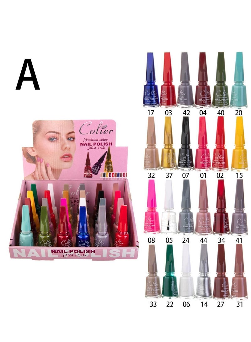Generic 24pcs nail polish set multicolor  - Image 1