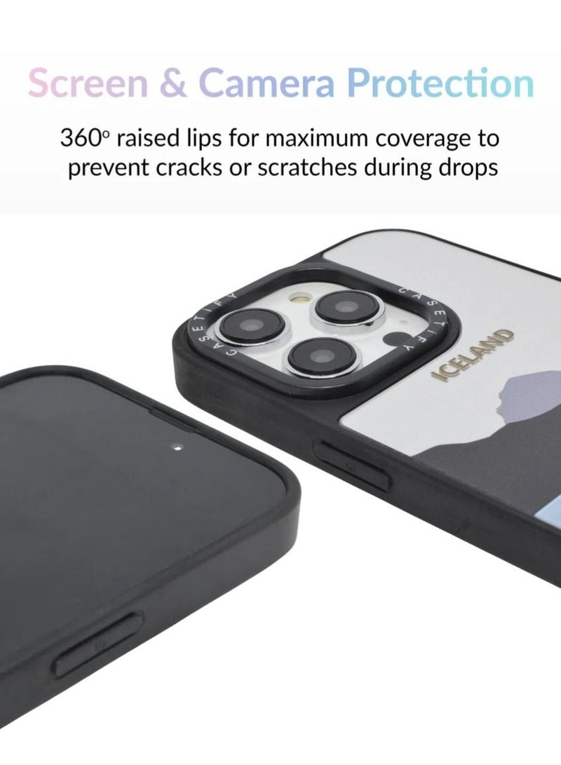 Casetify iPhone 14 Pro Cover Luxury Plating Embossed Hard Phone Case Tempered Glass Back Cover - Image 2