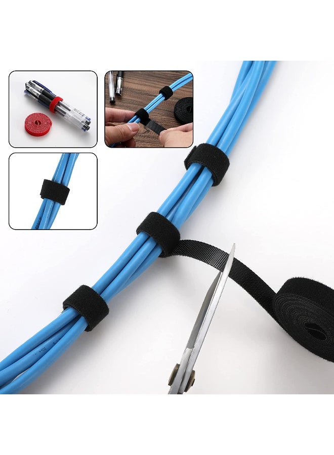 Relex Cable Management Kit, Cable Organiser for Home Office TV PC: 4 Cable Tubes, 35 Cable Holders, 10 Cable Clips, 40 Nylon Cable Ties, 5 Rolls of Velcro Ties, 200 Quick Cable Ties, 10 Bases - Image 3