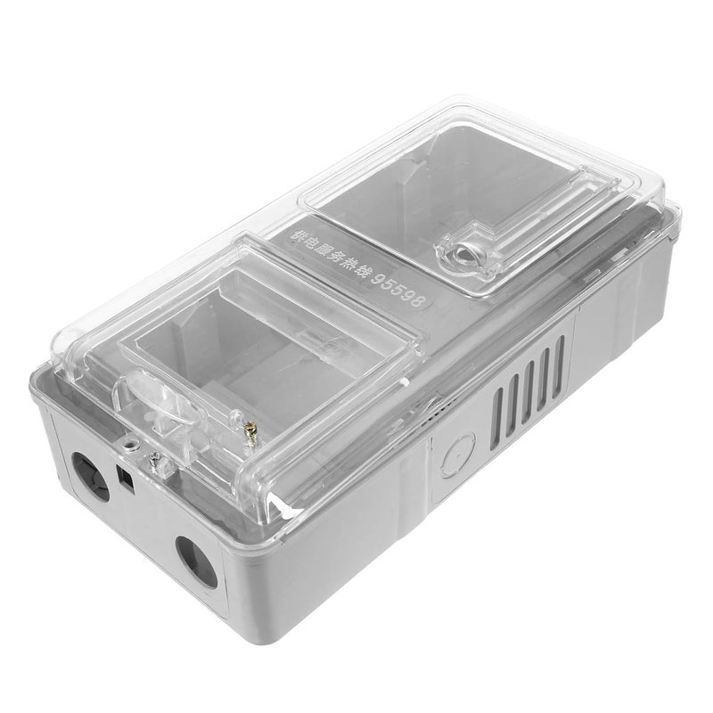 Abaodam Electric Meter Box Cover PC Plastic Weatherproof Home Distribution Electrical Panel Case for Single Phase Household Energy Meter - Image 1