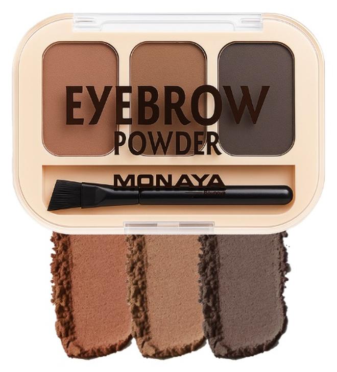 W002 بودرة حواجب ناعمة وطبيعية، تساعد على تحديد وتعزيز شكل الحواجب، حجم مدمج مناسب للحقيبة أو السفر