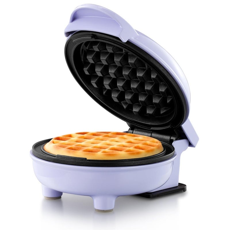 Holstein Housewares Holstein Housewares PersonalMini Waffle Maker NonStick Coating Lavender  4inch Waffles in Minutes Ideal for Breakfast Brunch Lunch or Snacks  Lilac Purple 