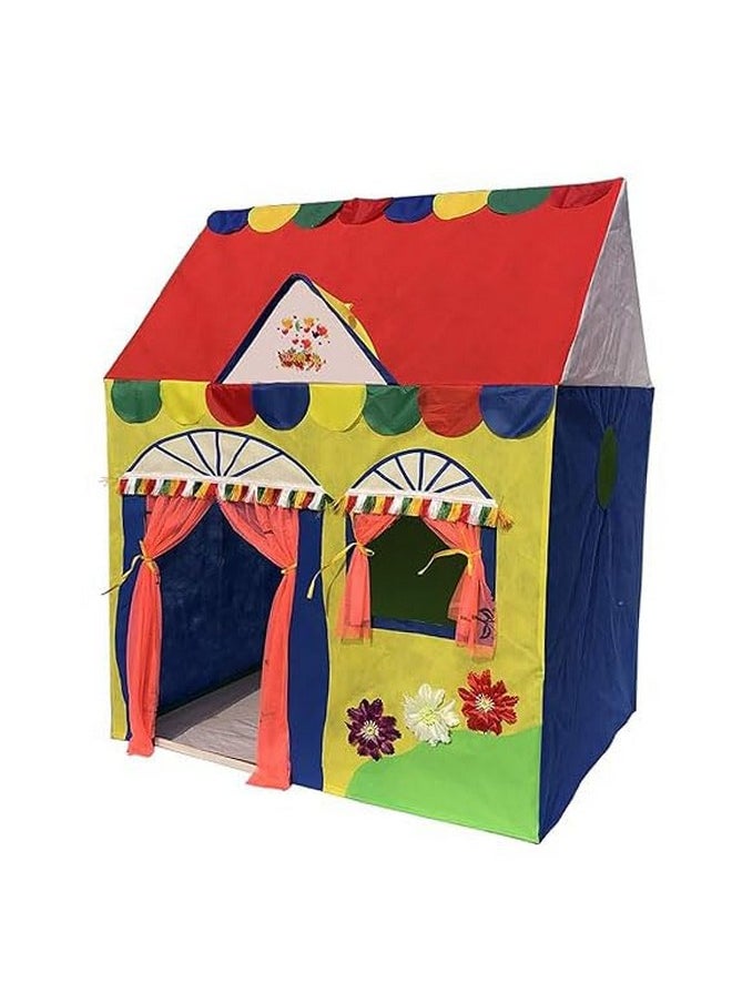 HomeCute Homecute Hut Type Play Tent House for Kids Toys for 2-12 Years Old Boys & Girls, Jumbo Size Play Tent House for Boys and Girls (Multi Colour)  - Image 1