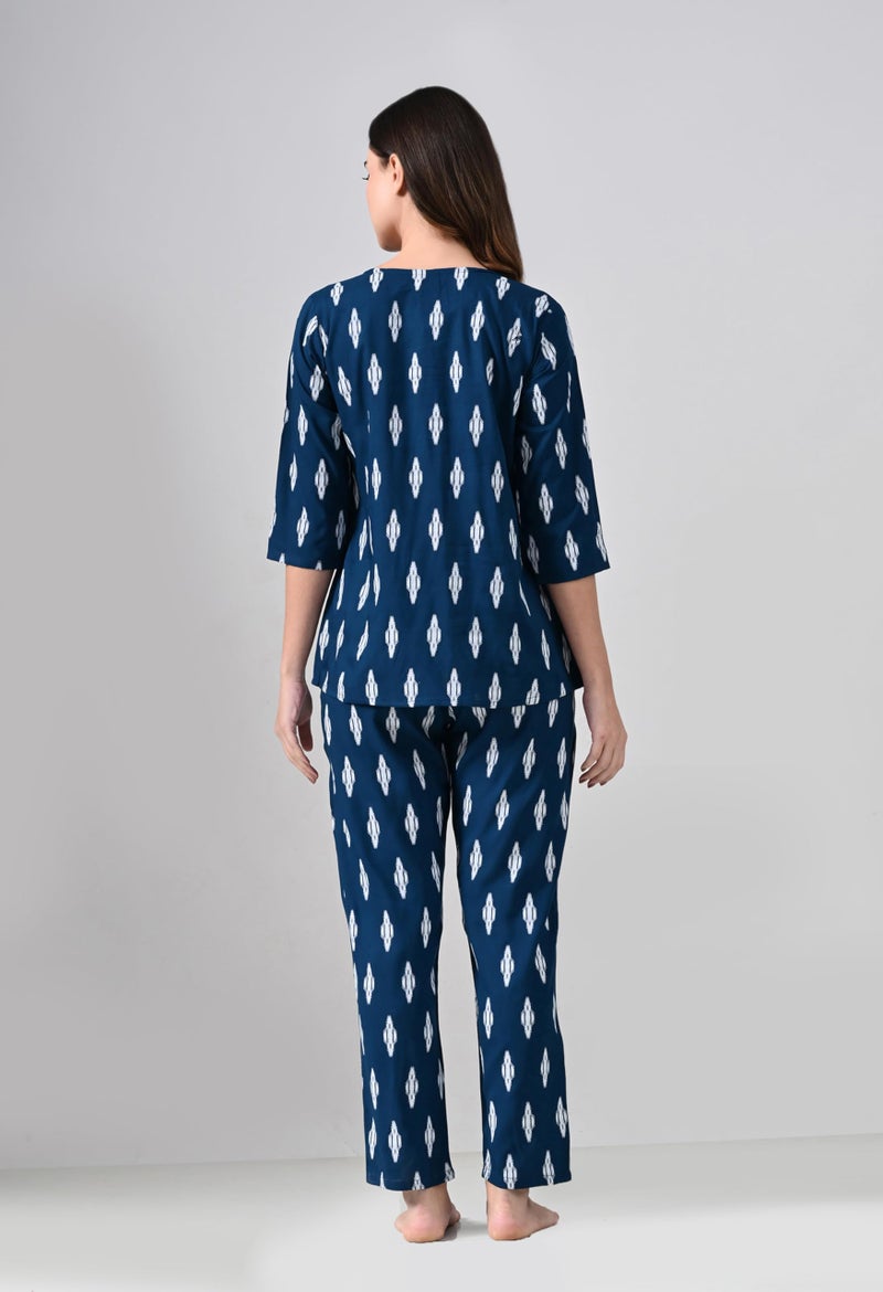 Ichaa Women's Rayon Printed Night Wear Top and Bottom Night Suit Set - Image 2