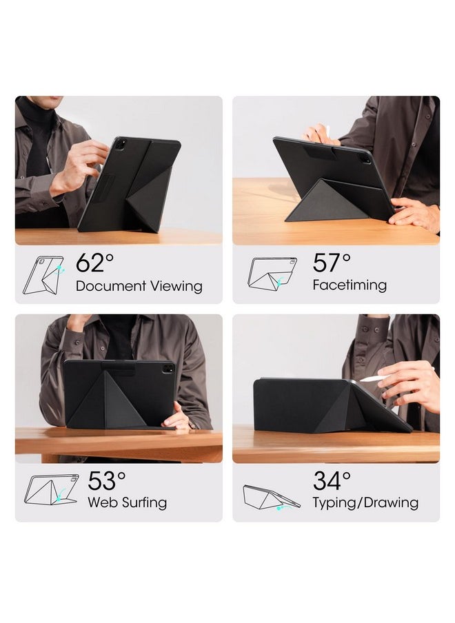 PITAKA PITAKA for iPad Pro 13 Inch Case (2024), Compatible with iPad Pro m4, Portrait/Landscape Magnetic Case with Pencil Holder, 4 Standing Angles and - Black  - Image 3