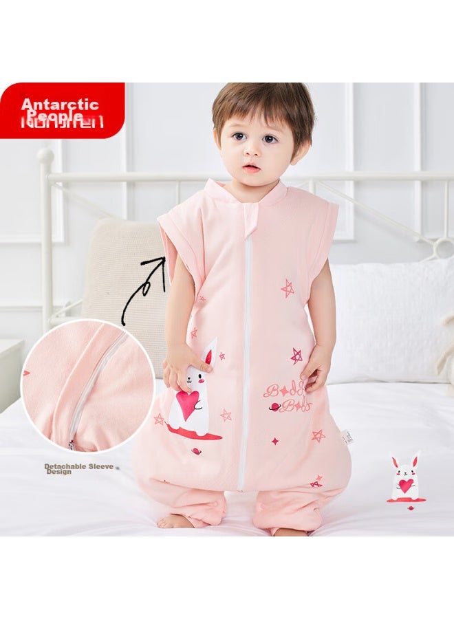 Nanjiren Nanjiren Baby Sleeping Bag Onesie, Infant Anti-kick Padded Sleeping Bag, Split-leg Anti-cold Baby Romper, Pink, Size 90  - Image 2