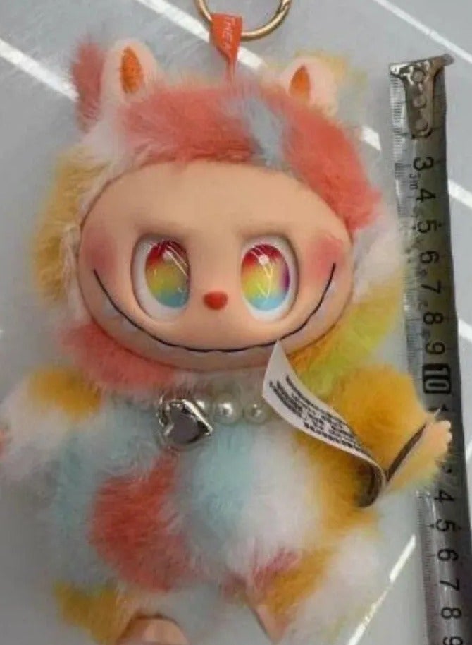 New Labubu Rainbow with Necklace Secret Or Chase Series Dolls Toys Soft Plushie - Image 1