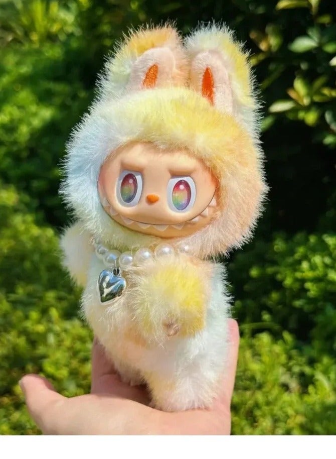 New Labubu Rainbow with Necklace Secret Or Chase Series Dolls Toys Soft Plushie - Image 2