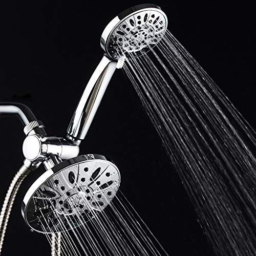 AquaDance 6" Premium High Pressure 3-way Rainfall Shower Combo Combines the Best of Both Worlds - Enjoy Luxurious Rain Showerhead and 6-setting Hand Held Shower Separately or Together! - Image 4