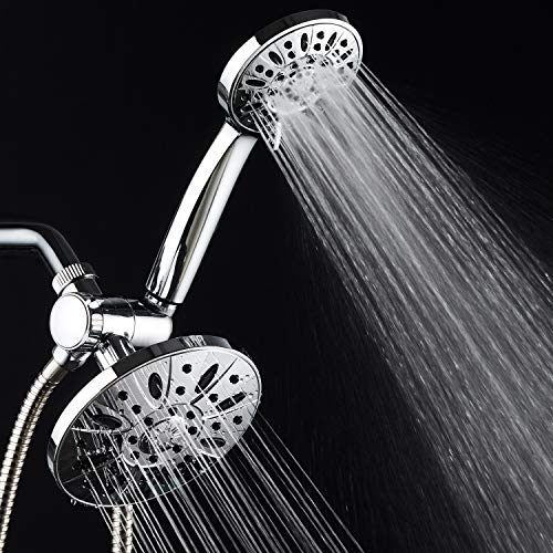 AquaDance 6" Premium High Pressure 3-way Rainfall Shower Combo Combines the Best of Both Worlds - Enjoy Luxurious Rain Showerhead and 6-setting Hand Held Shower Separately or Together! - Image 3