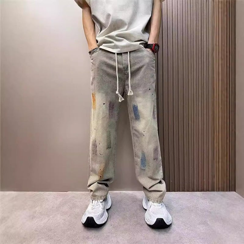 Unisex Classic Denim Jeans Loose Fit Daily Outdoor Wear - Image 2