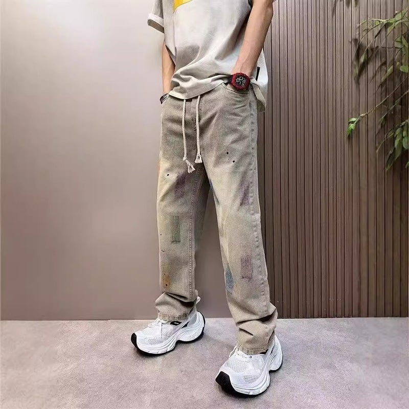 Unisex Classic Denim Jeans Loose Fit Daily Outdoor Wear - Image 3