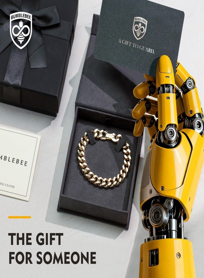 BUMBLEBEE Cuban Link Bracelet for Men and Women,14K Gold Plated 12mm Chunky Miami Cuban Chain Bracelets,Hypoallergenic,Streetwear Hip Hop,Gift for Birthday Size 6.8-8.1 inch - Image 5