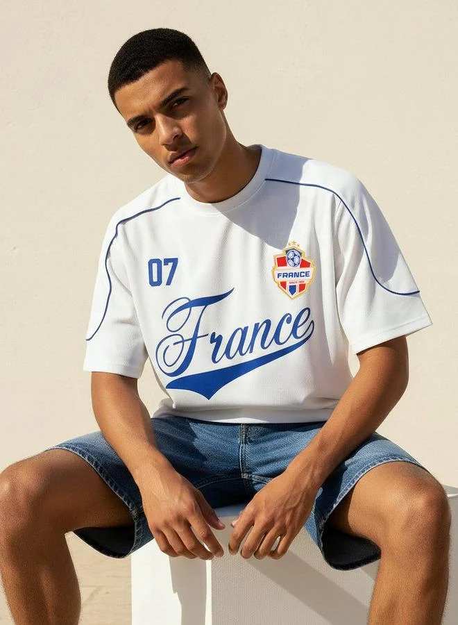 Splash Active Men Relaxed Fit FIFA26 France Print T shirt