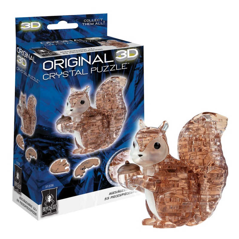 BePuzzled | Squirrel Original 3D Crystal Puzzle, Ages 12 and Up - Image 1
