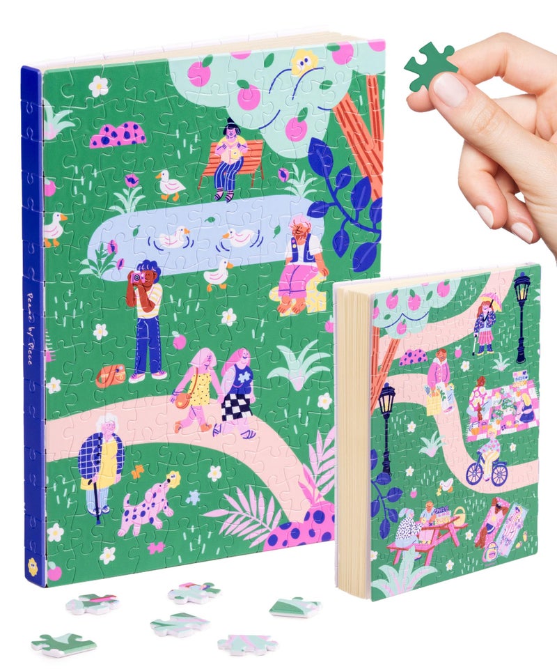 PieceRelax A5 Puzzle Journal for Adults, 300 Piece Plastic Jigsaw Book Cover (Includes Notebook) - Marie Boiseau - Peace by Piece, Unique Gift [YA1075] - Image 1