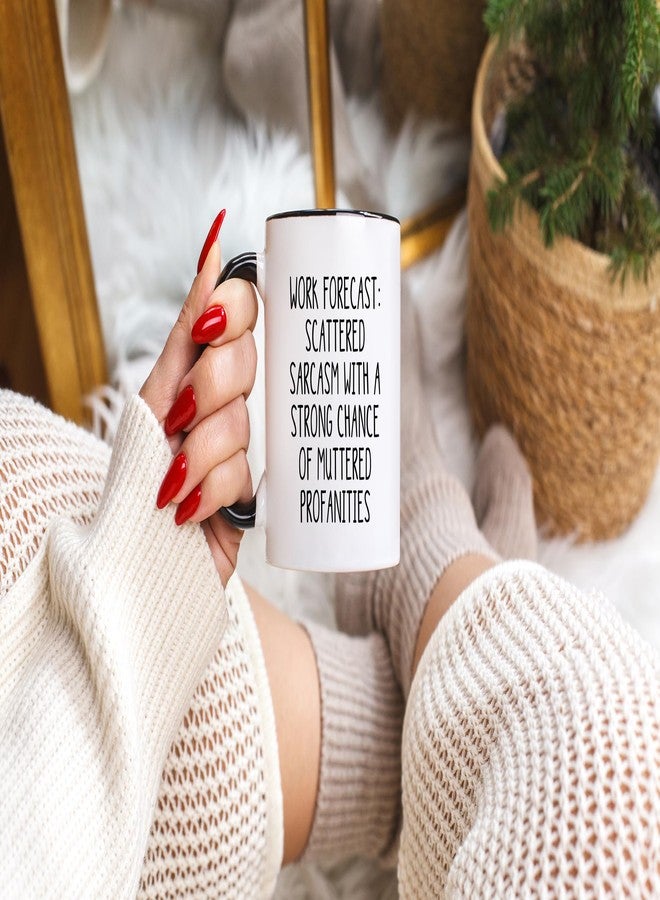 Gelid Work Forecast Coffee Mug - Funny Coworker Birthday Gift Idea for Him or Her - Present for Boss Employer Bestfriend - Sarcastic Gag Going Away Farewell - 11 oz Cup Novelty Drinkware - Image 5