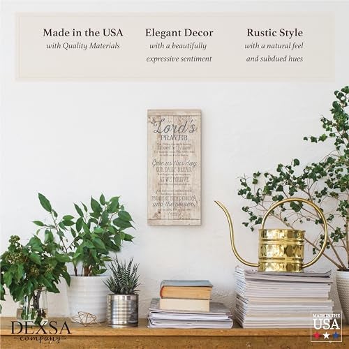 DEXSA Lord's Prayer Wood Plaque - Made in the USA - 5.5x12 - Frame Wall Hanging Decoration | Our Father, who art in heaven, hallowed be Thy name. Thy Kingdom come | Christian Family Home Decor Saying - Image 3