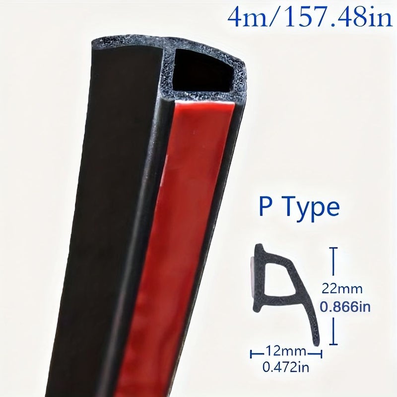Automotive Z Type Sealing Strip 4M Soundproof Waterproof Gutter With Adhesive Backing - Image 2