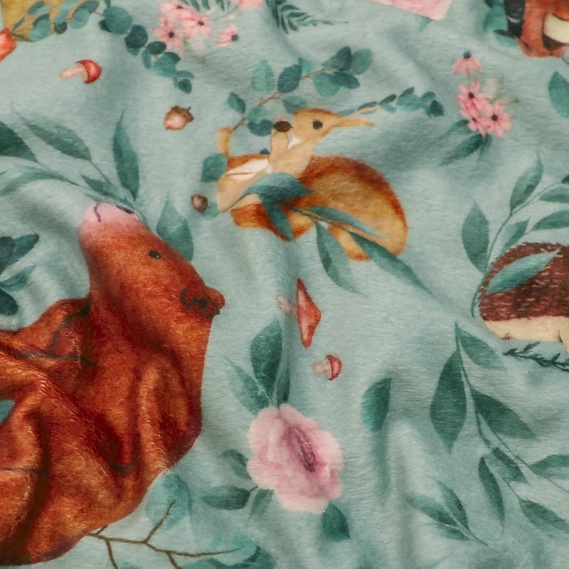 TANOFAR Baby Blankets for Boys Girls Fleece Blanket with Dotted Backing Super Soft Throw Blanket 30 x 40 Inches Woodland Animals - Image 3