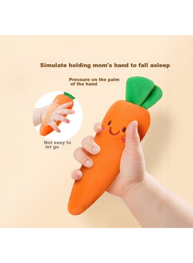 Ysr Baby Anti-startle Hand-held Carrot Newborn Soothing Toy Baby Teething Plush Doll Sleep Soother - Image 2