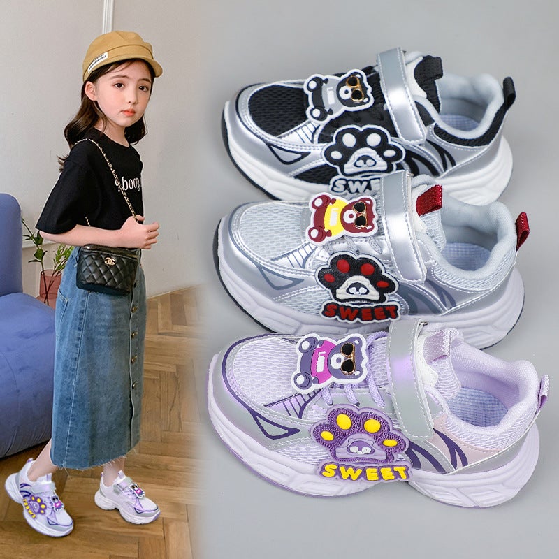 Girls Cartoon Sneaker 2025 New Mesh Breathable Running Shoes Boys Torre Shoes Western Style Casual Shoes - Image 2